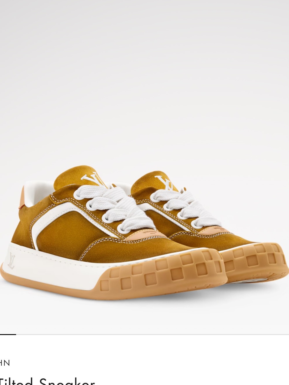 Louis Vuitton Tilted Sneakers color Cognac Brown size LV 7.5 US 8.5